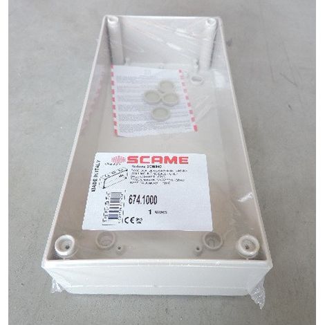 Base de coffret grise pour pose du couvercle 674.1300 (non incl) adapté pour 3 prises 70x87mm