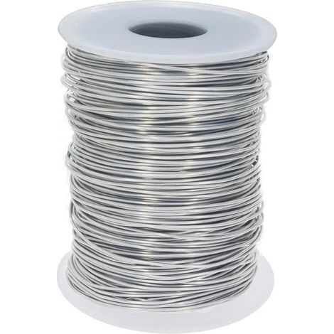 Fil inoxydable pour bijoux - Acier inoxydable 304 - Antirouille - Recuit (souple) - Argent - Calibre 20 (0,8 mm) (1/5)