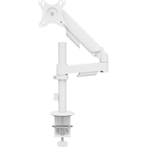 Support écran PC à ressort mécanique 1 écran PC 17"-32" avec mât, Blanc (1/3)