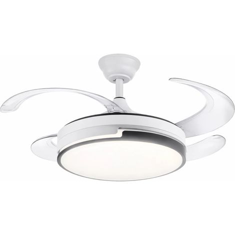 Ventilatore da Soffitto LED 72W con Pale a Scomparsa 120 cm