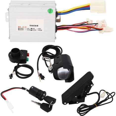 Kit de conversion vélo électrique 36V 500W : manette d'accélérateur, contrôleur de pédale, interrupteur de phare pour tricycle (1/5)