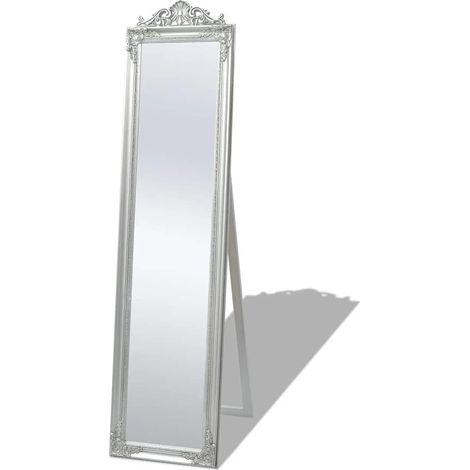 Maison Exclusive - Specchio Autoportante Stile Barocco 160x40 cm Argento (1/5)