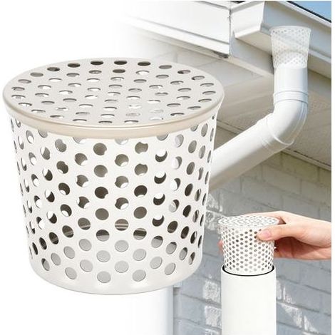 (68 83mm)Crapaudine de Gouttière,Filtre Eau de Pluie,Gouttiere Pvc,Grille Gouttière Anti Feuilles,Filtre Gouttiere,Filtre à Feuilles et Branches en Acier Inoxydable (1/5)