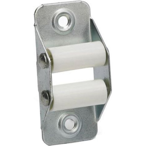 Jalousieführung aus Metall, 2 Rollen aus weißem Kunststoff, B-5/0, 70050048
