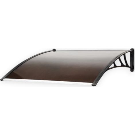 Toldo de policarbonato transparente nido de abeja impermeable fácil montaje - Tamaño 120x100xH28 cm