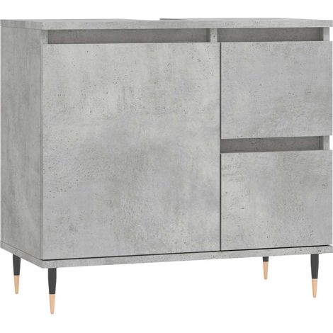 Maison Exclusive - Armadietto da Bagno Grigio Cemento 65x33x60cm Legno Multistrato (1/5)