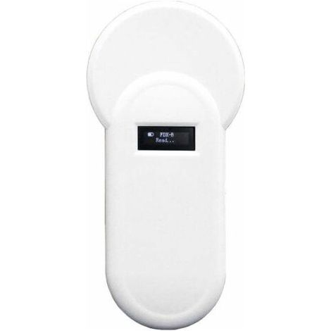 H01-T Tragbares Tier-Mikrochip-Lesegerät (134,2 kHz) — Tier-Tag-Scanner mit OLED-Display, unterstützt FDX-B-Format, inkl. Summer — Ideal für das Geflügelmanagement (Weiß) (1/5)