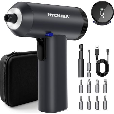 Tournevis Électrique Sans Fil 6 Nm,2200mAh Compacte Perceuse Visseuse 7 Réglages,Rechargeable USB avec Écran LED,Mini Visseuse Dévisseuse Kit,Embouts pour Réparation Électronique,et Maison (1/5)