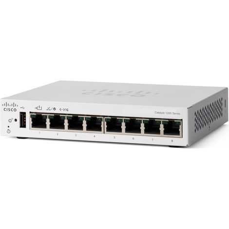 Cisco C1200-8T-D switch di rete Gestito L2/L3 Gigabit Ethernet (10/100/1000) Bianco (1/2)