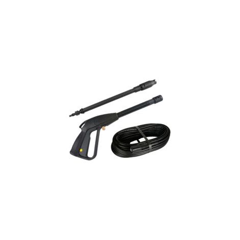 Pistola di pulizia ad alta pressione con perno in nylon M22x1.5, mandrino da 15 mm, con tubo flessibile e accessori - Ugello regolabile - Lunghezza tubo flessibile 5 m