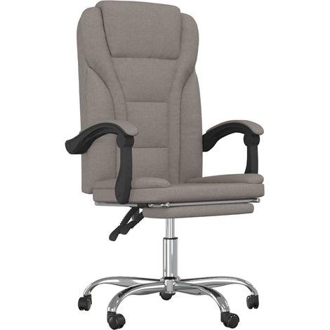 Maison Exclusive - Bürostuhl mit Liegefunktion Taupe Stoff (1/5)