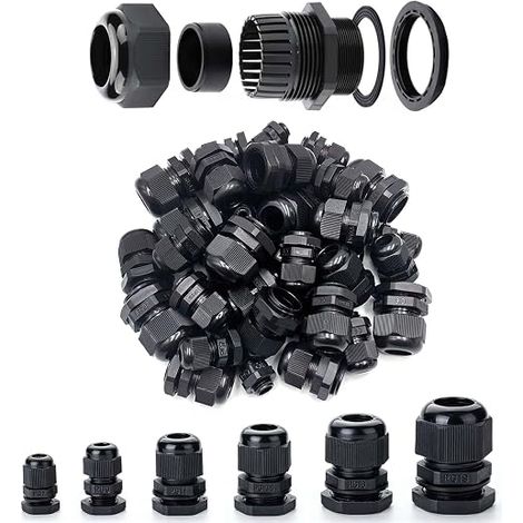 Pièces Presse Etoupe, Presse Etoupe Etanche, Connecteurs de Câble Étanches 3-14 mm Réglables, Collier Plastique Connecteu Glandes de Câbles pour la Maison Jardin PG7 PG9 PG11 PG13.5 PG16 (1/3)