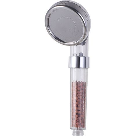 Cabezal de ducha, ducha de mano de alta presión con chorro de lluvia y 3 modos, filtro de cabezal de ducha, adecuado para cabello y piel secos.