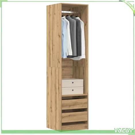 Garde-robe - 3318629 - Chêne artisanal - Bois d'ingénierie - 50 x 50 x 200 cm (1/5)