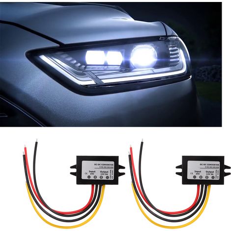 Zwei Kfz-Stromwandler zu verkaufen: 24V auf 12V Abwärtswandler, 18-36V auf 12V 5A 60W Kfz-Abwärtsleistungsmodule. (1/5)