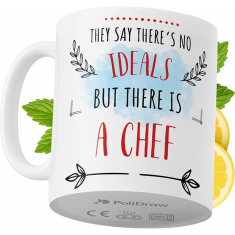 Lustige Tasse für Köche – Kaffee- oder Teetasse mit witzigem Textdesign – ideal für Geburtstage, Namenstage, Feiertage und besondere Anlässe. Hochwertige Tasse für Zuhause, Büro und Arbeit. Farbe: Wei (1/5)