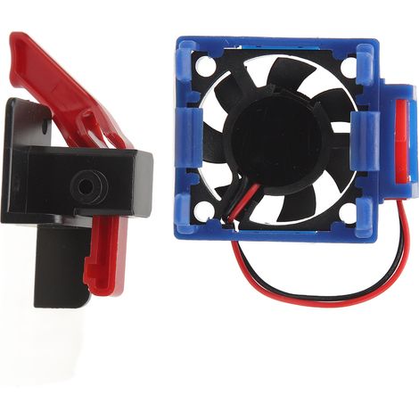 Kit de ventilateur de refroidissement ESC avec interrupteur de réinitialisation pour Traxxas VXL 3S (compatible avec les modèles Traxxas Slash, Rally, Bandit et Stampede Short Truck). (1/5)
