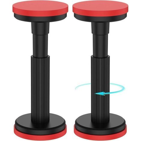 Lot de 2 poteaux de support télescopiques. système de support à encastrer. tige de support d'armoire. supporte jusqu'à 200 kg. support de levage d'armoire de 18 à 45 cm pour armoire. canapé. évier (1/5)