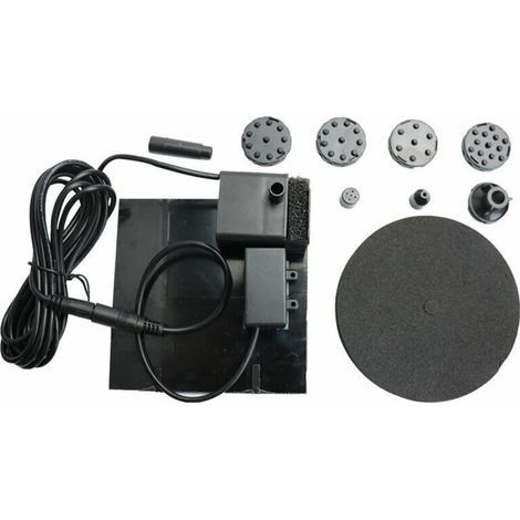 Pompe solaire pour bassin, 7 V CC 190 l/h Panneau solaire Pompe pour fontaine de jardin, piscine, bassin d'aquarium, fontaine sans balais avec bouchons de sortie d'eau (1/3)