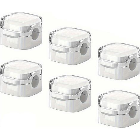 Set mit 6 magnetischen Kabelclips für die Kabelführung unter dem Schreibtisch, weiß (1/5)