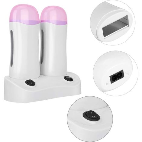 Double Récipient Machine Cire épilation , Cartouche pour épilation, Chauffe Cire pour Cartouches de Cire pour une Peau Durablement Lisse et Magnifique (1/5)