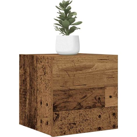 vidaXL Mobili Porta TV a Parete 2pz Legno Antico 30,5x30x30 cm