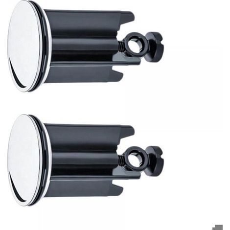 Tappo universale per lavello - Confezione da 2 - Diametro 40 mm - Altezza regolabile, da 6,6 a 8,3 cm