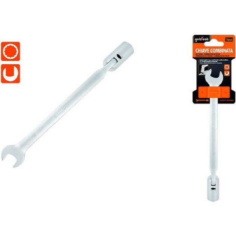 Kaela - Chiave Combinata 14mm Fissa E A Bussola Poligonale Con Snodo Cromo Vanadio 97562 - (1/2)