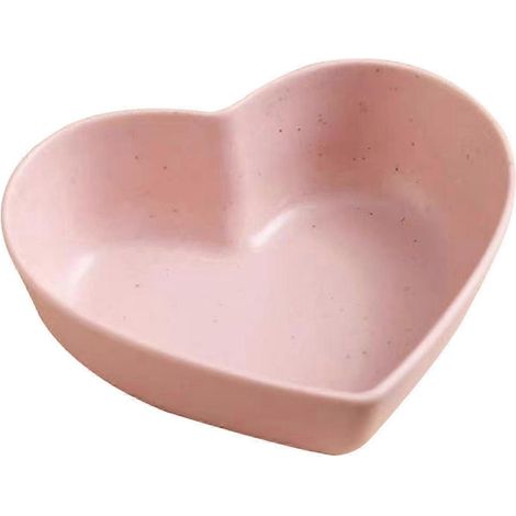 Bol en forme de cœur pour sauces, assiette plate, bol à dessert minimaliste et original, idéal pour la maison, la cuisine ou les fêtes de mariage.-Pink (1/5)