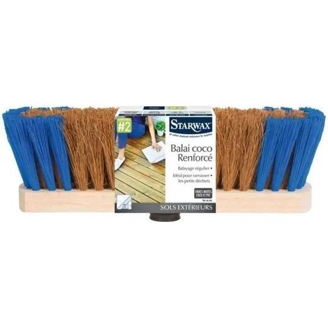 Starwax Scopa rinforzata in fibre di cocco 10x6x32 cm