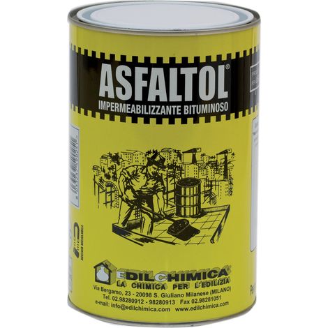ASFALTO A FREDDO ASFALTOL DA 1,5 KG IMPERMEABILIZ- EDILCHIMICA- 9,0 pz