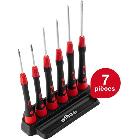 Wiha Jeu de tournevis de précision PicoFinish® Six pans à tête sphérique 7 pcs y compris étui (42993) (1/5)