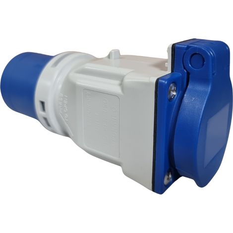 Adaptateur pour prise de camping de type européenne vers prise Allemande 2P+T 16A étanche IP44 (1/5)