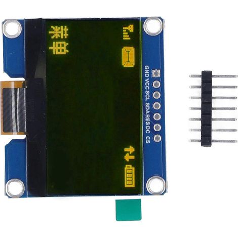 Module d'affichage IPS 1,54 pouce à 7 broches, circuit intégré pilote SPD0301, interface SPI 128x64, écran IPS flexible pour distributeurs automatiques