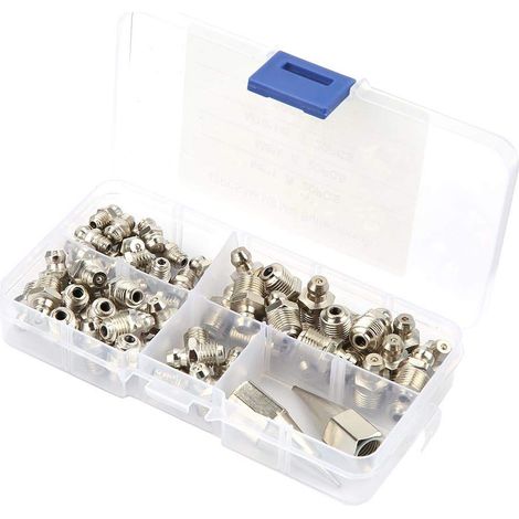 Gerade Schmiernippel mit Kunststoffgehäuse, mechanisches Schmierteil mit Metallnippel