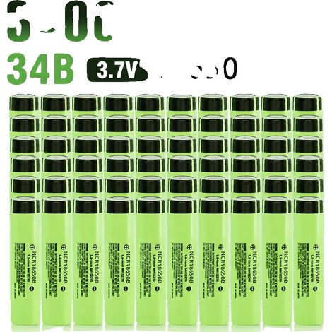Batterie Lithium-Ion, Capacité 3400mAh, Courant de Décharge 20A, 34B-60PCS (1/2)