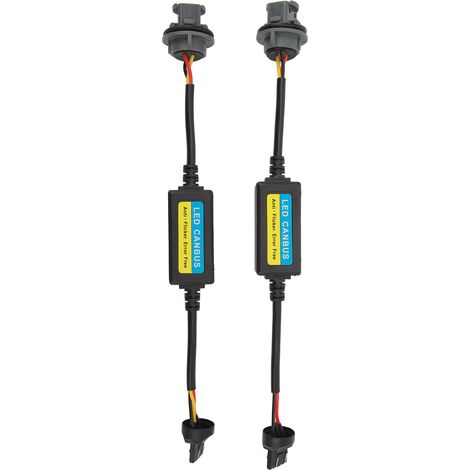 2 Stück Bremslichtdecoder 12V Bremslicht Anti-Flicker Fehlerkompensator Decoder für 7443 T20 Stecker Bremslicht (1/5)