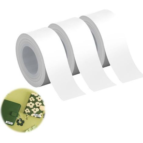 Etichette, 3 rotoli di nastro termico autoadesivo 15 mm x 50 mm, compatibili con la stampante di etichette P15, colore bianco, 150 etichette/rotolo (1/4)