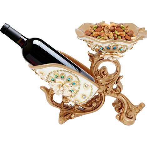 Porte-vin en métal Bouteille de vin de Table d'affichage Bouteille en métal Rack étagère de Rangement, Porte-bouteilles simple, pour décoration de salon (1/5)
