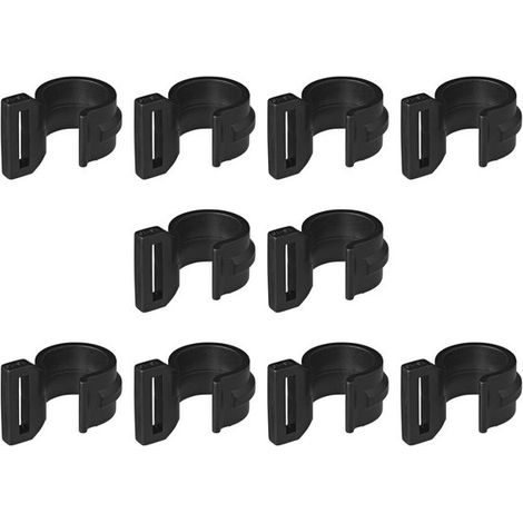 Paquete de 10 estacas para tienda de campaña，Tamaño 20-25 mm，Clips ranurados para tienda de campaña，Aptas para accesorios de camping，Color negro (1/5)