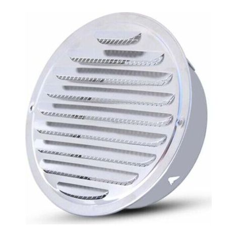 Ronde Grille D’Aération,Acier Inoxydable Grille D'Aération Trou,Ventilation Avec Filet, Rond Grille D'Aération De Tuyau D'Échappement，Convient pour une ouverture de 100 mm