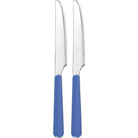 Excelsa set 2 coltelli tavola Trendy acciaio inox azzurro