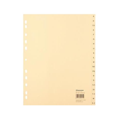 A-Z Register DIN A4 Tauenpapier recycelt chamois 20 Registerblätter (1/4)