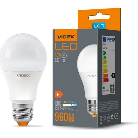 Lampadina LED A60 10W E27 6000K 960lm luce fredda Videx (1/3)