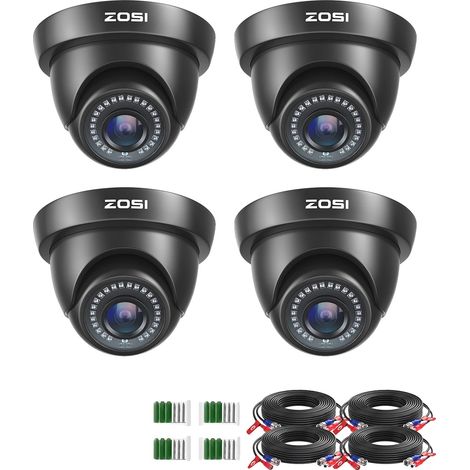 Caméra de sécurité en dôme, résolution HD 1080P, capacité de vision nocturne, Noir, 220V-240V Prise EU-a (1/2)