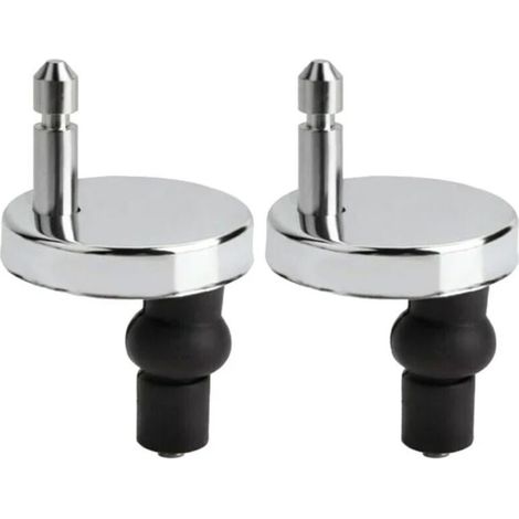 Lot de 2 fixations abattant WC – Acier inoxydable et caoutchouc – Résistance à la rouille – Installation rapide et facile (1/4)