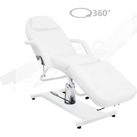 vidaXL Camilla de masaje blanca 180x62x(87-112) cm (1/2)