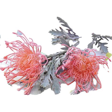 Fiori artificiali, decorazione per interni, uso interno, rosa, 3 pezzi-b (1/2)