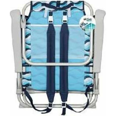 Aktive Aruba Chaise de Plage Pliable Bleu Confort
