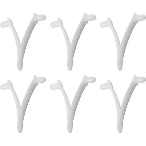 Accessoires de piscine (6 pièces) 6 clips en V en résine pour fixation de perche de piscine, brosse de spa, râteau à feuilles, écumoire, tête d'aspirateur